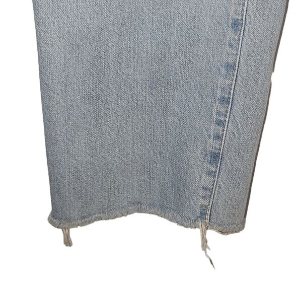 AGOLDE Vintage-Look‎ High-Waist pinch waist Distressed Straight-Leg Denim Jeans - Picture 4 of 13